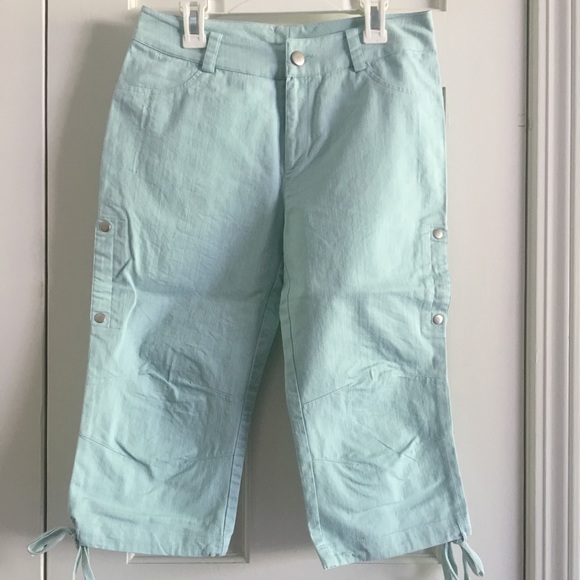 baby blue capri pants